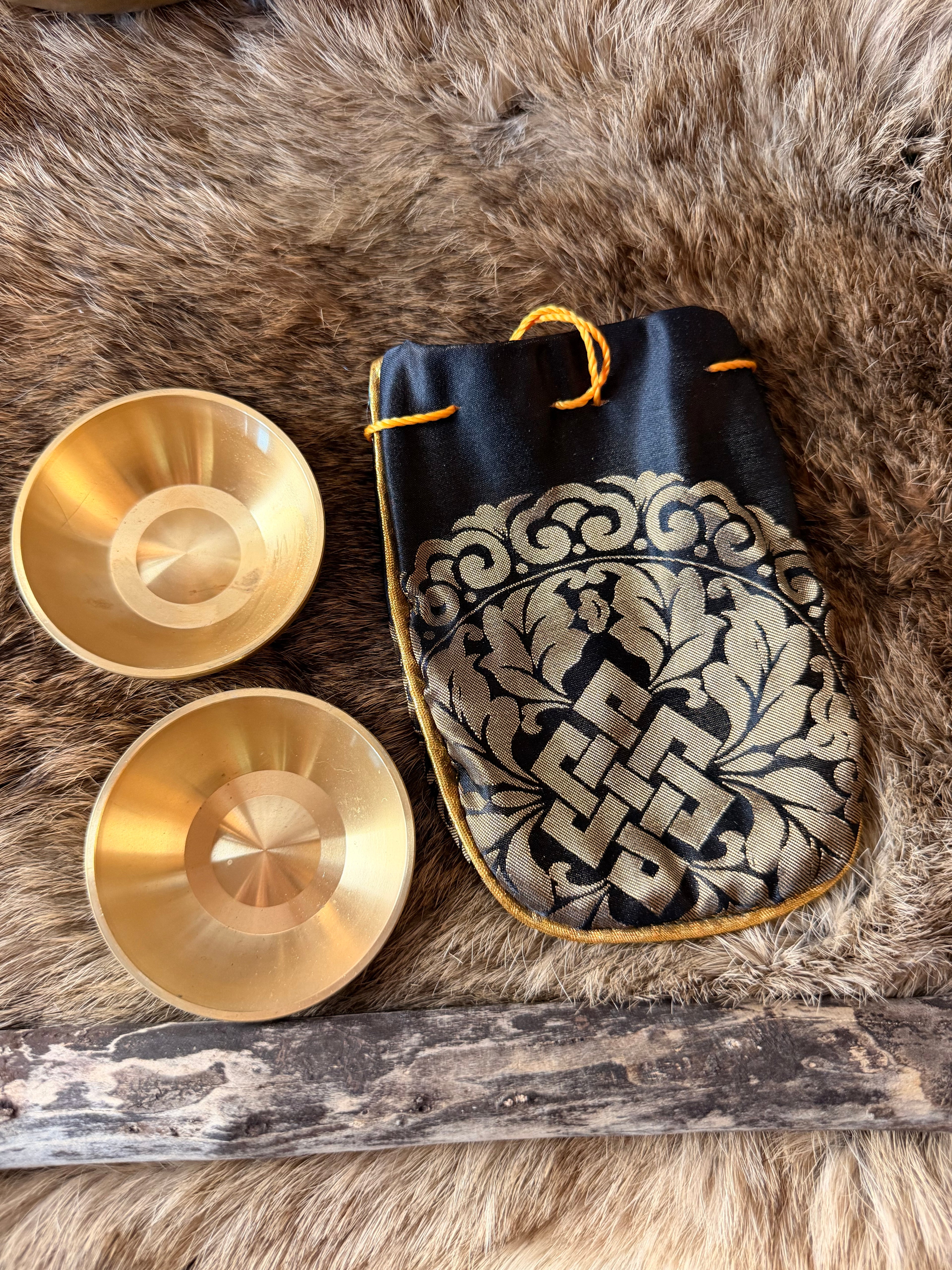 Kit bol d'offrande mongol en laiton