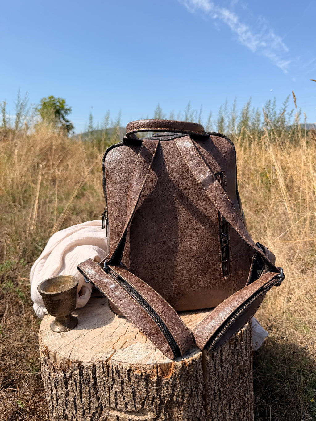 Altaï - Sac à dos en cuir repoussé