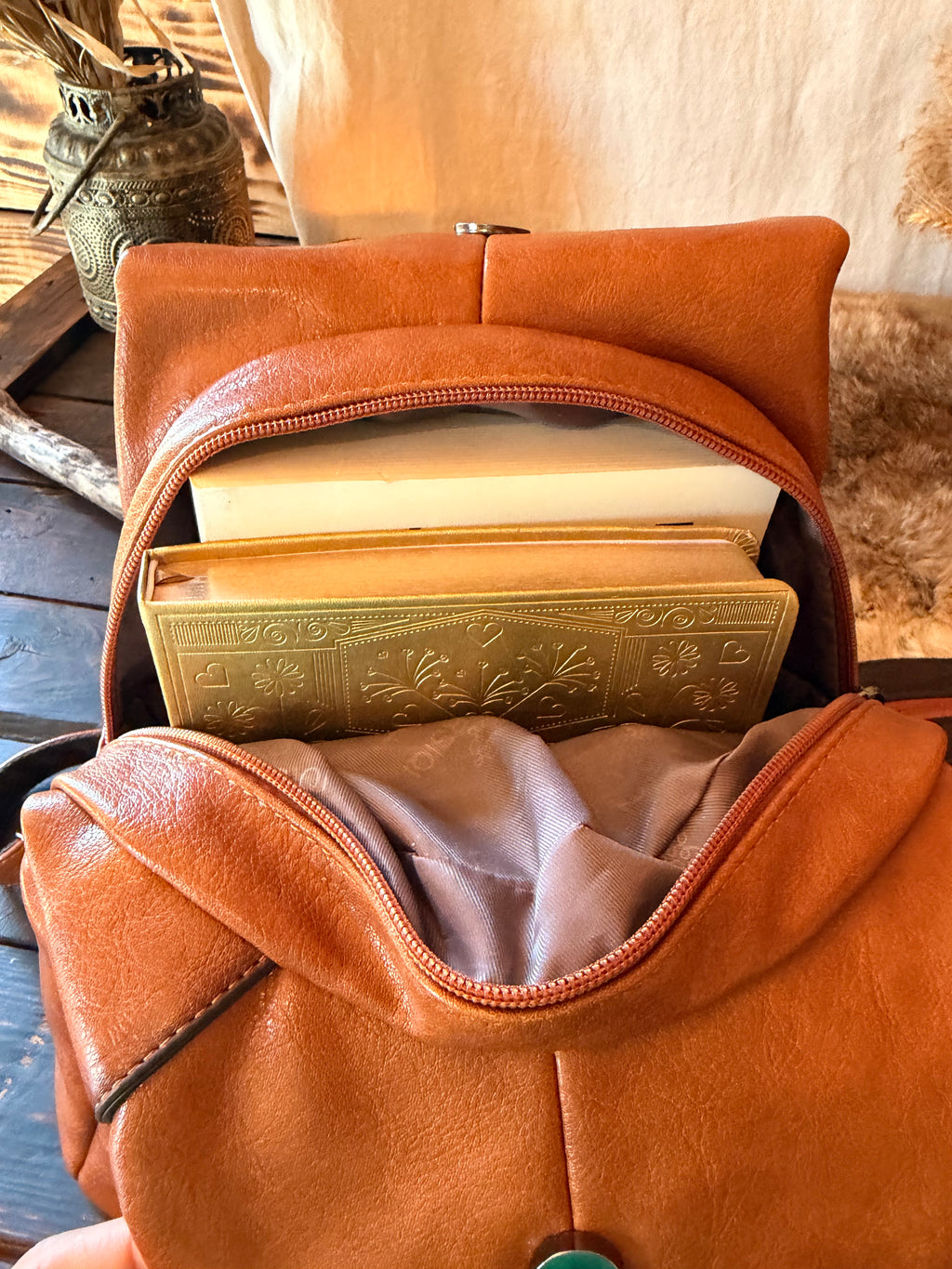 Khangaï - Sac convertible en cuir repoussé