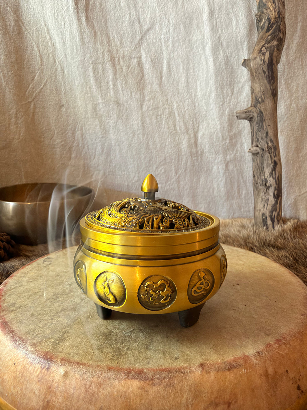 Brûleur d'encens traditionnel - Signes chinois