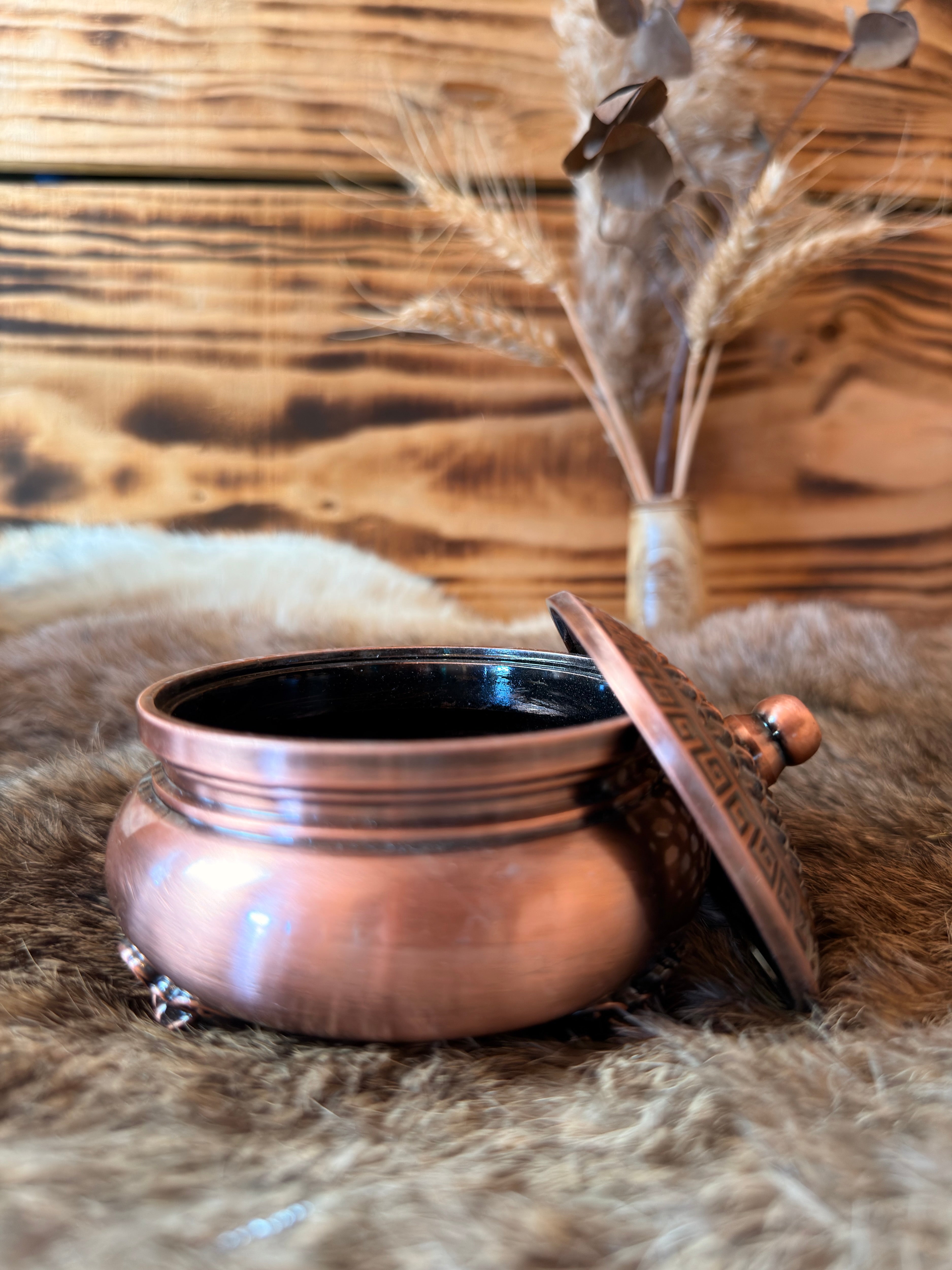 Brûleur à encens en métal – Finition Laiton ou cuivre ancien