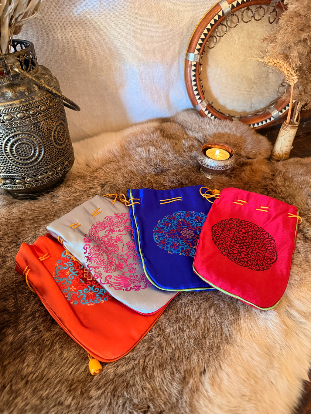 Pochette traditionnelle mongole brodée