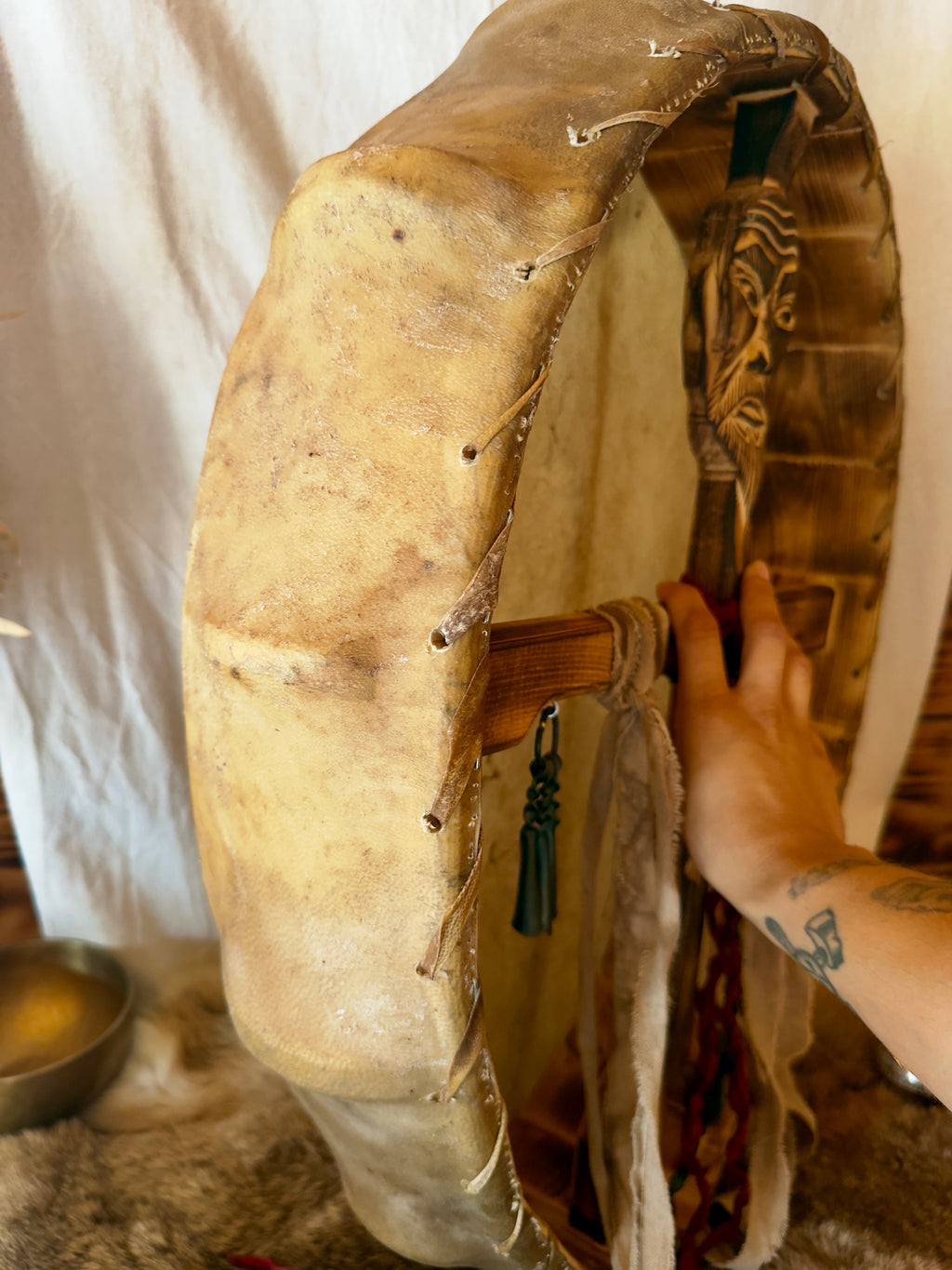 Tambour chamanique « Tête Ancêtre »