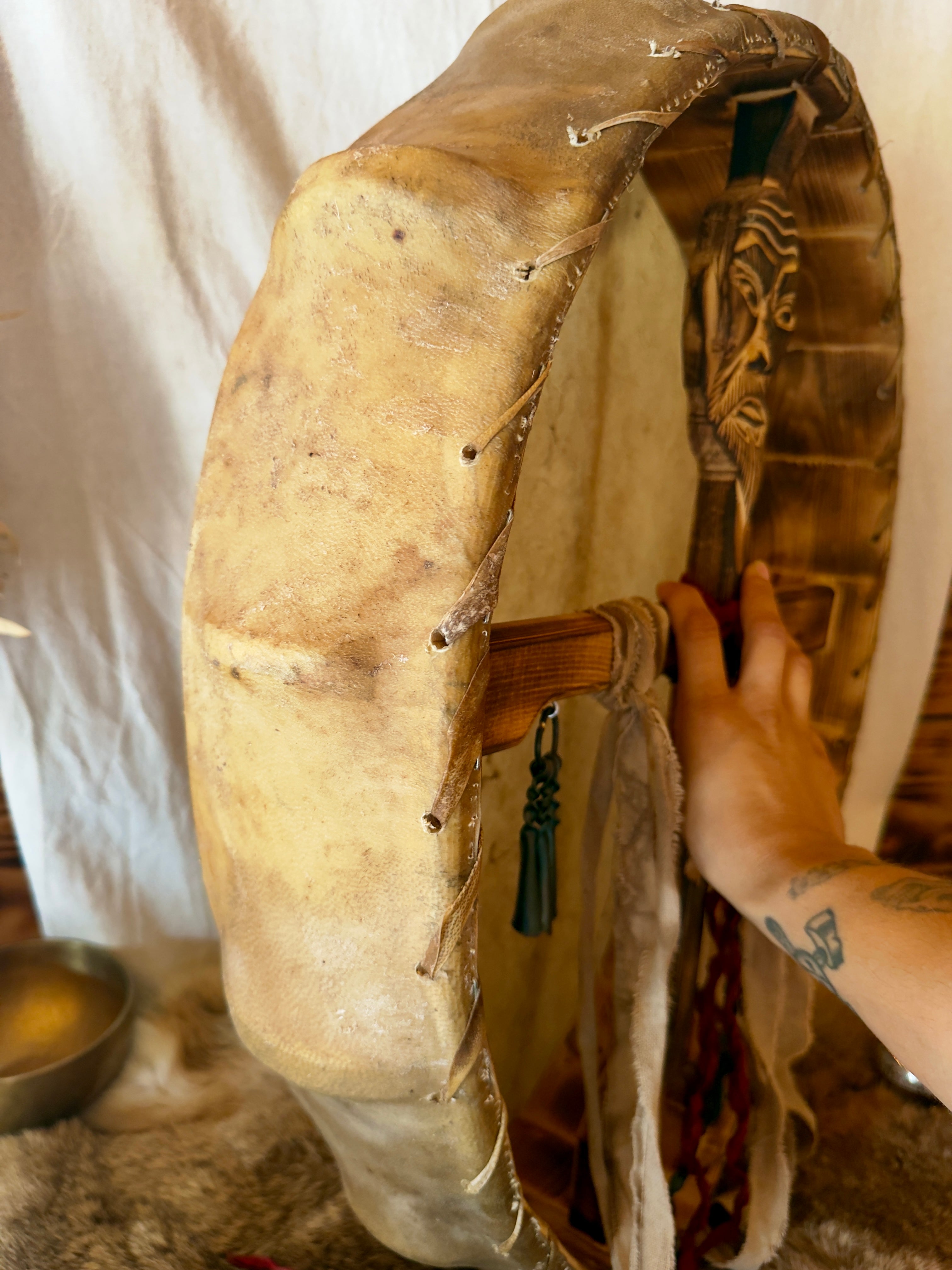Tambour chamanique « Tête Ancêtre »